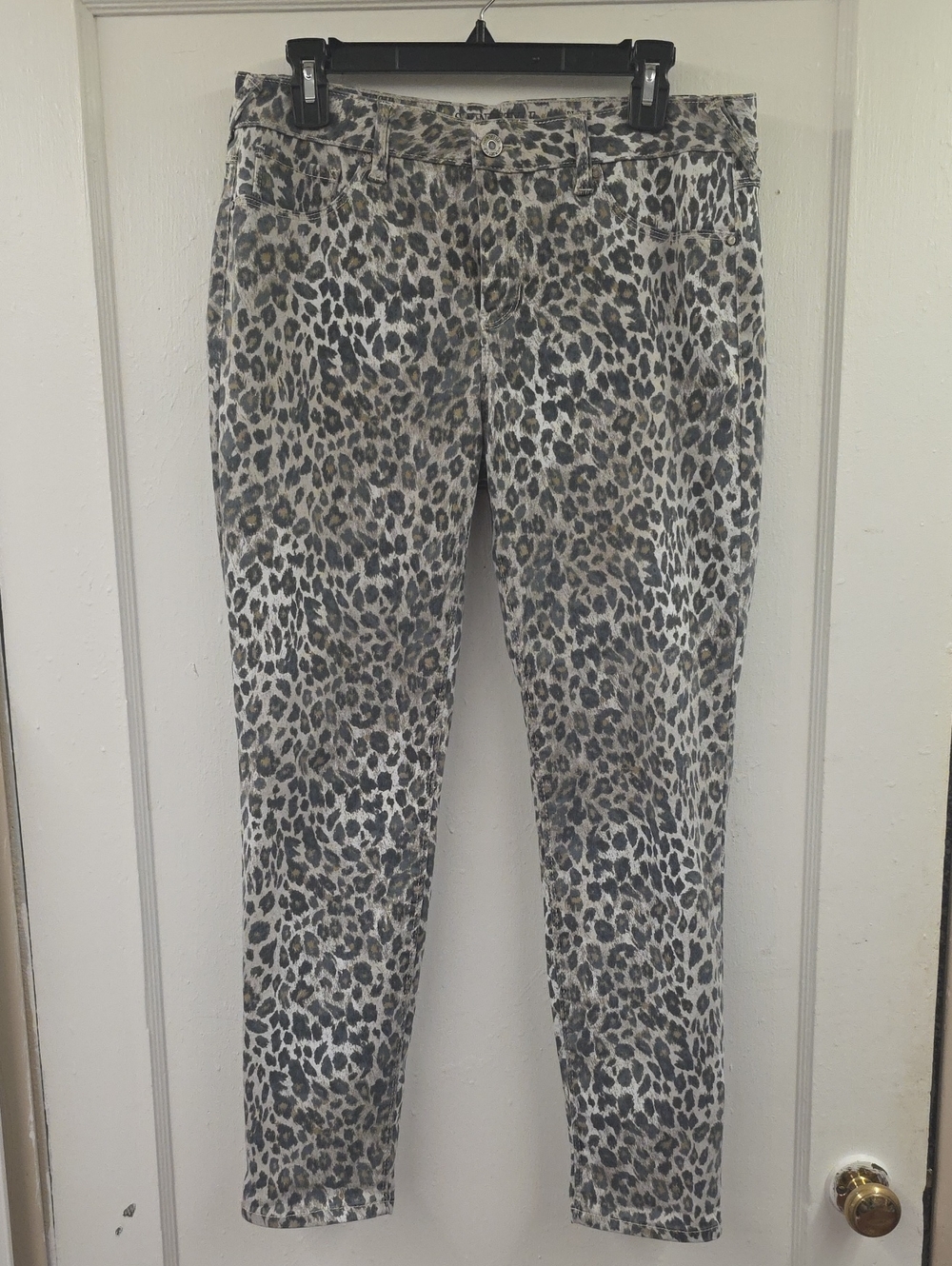 Sound Style Best Jegging Ankle Leopard Print Stretch Jeans Size 10